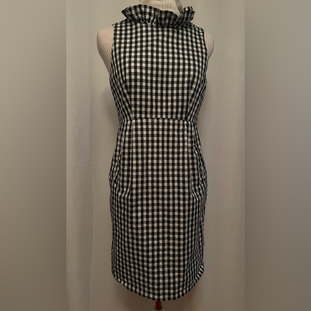 Size 4 Tyler Boe Black and White Gingham Plaid Dress